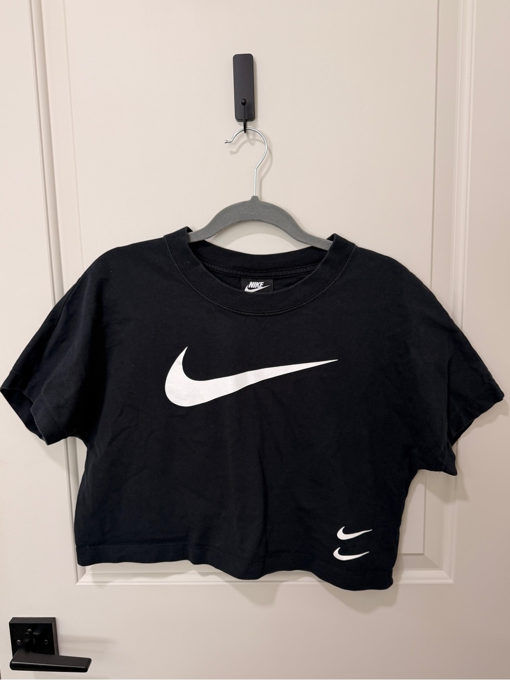 Nike Black Tee with White Swoosh Tag